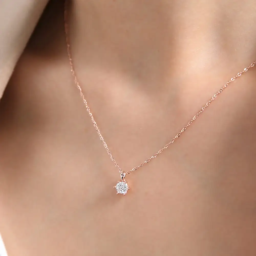 OST - Prong Setting Simulated Diamond Necklace - Image 10
