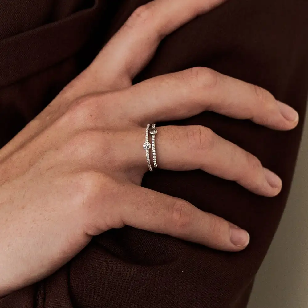 OST - Sparkling Ring Silver Ring - Image 3