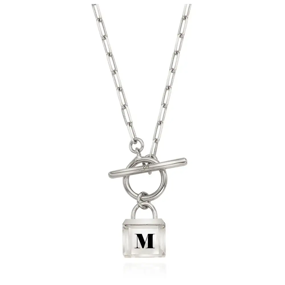 OST - Transparent Lock Toggle Bar Necklace - Image 6
