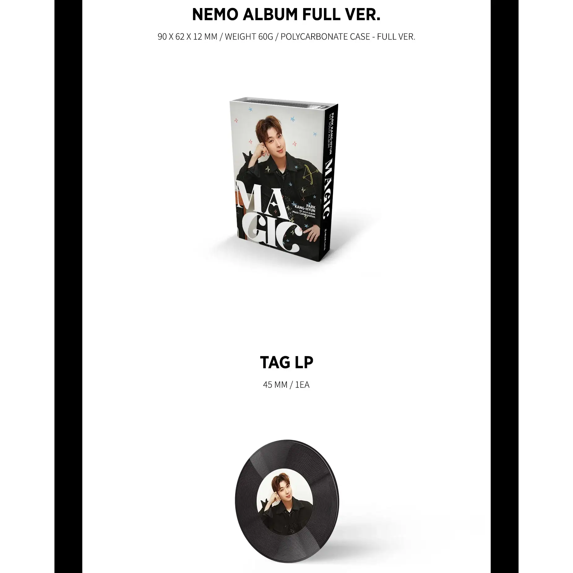 Park Kang hyun - Magic : 1st Solo Album (Black & White Ver.) - Image 2