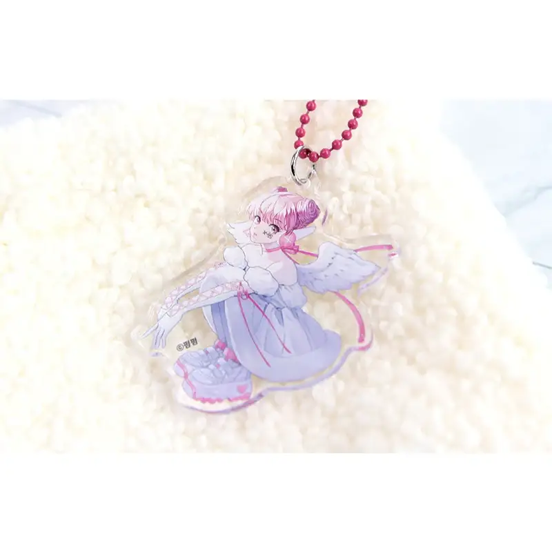Pum Pum - Pink Angel Acrylic Keychain Charm - Image 2