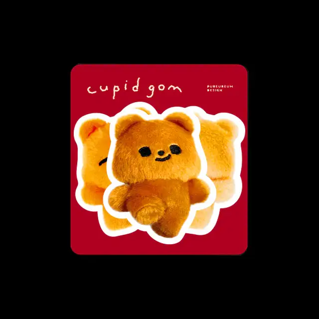 Pureureum Design - Cupid Bear Mini Doll Sculpture Sticker