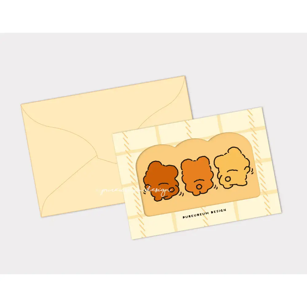 Pureureum Design - Cupid Bear Mini Folding Card ver.1-3 - Image 7