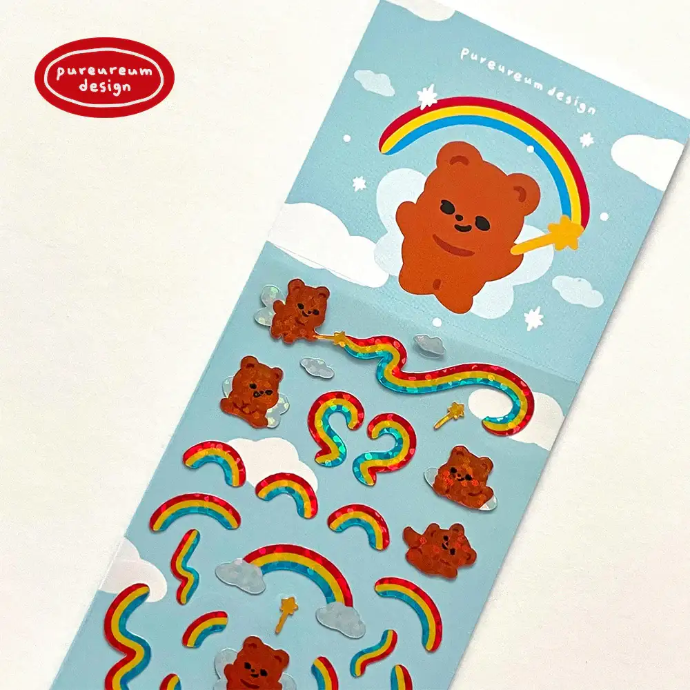 Pureureum Design - Rainbow Fairy Bear Hologram Sticker - Image 2