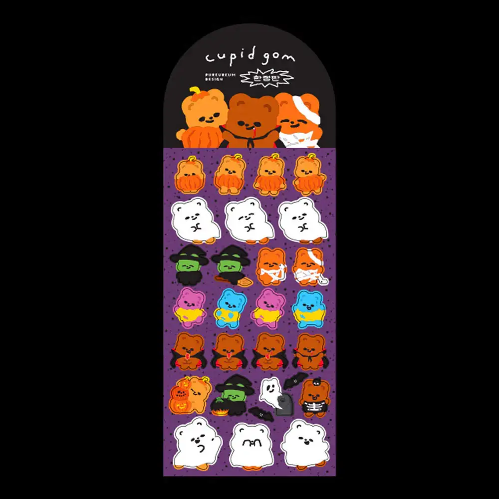 Pureureumdesign - Cupid Bear Halloween Sticker