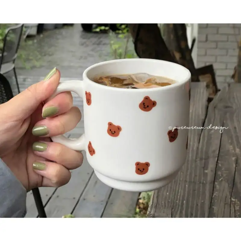 Pureureumdesign - Cupid Bear Pattern Mug - Image 6