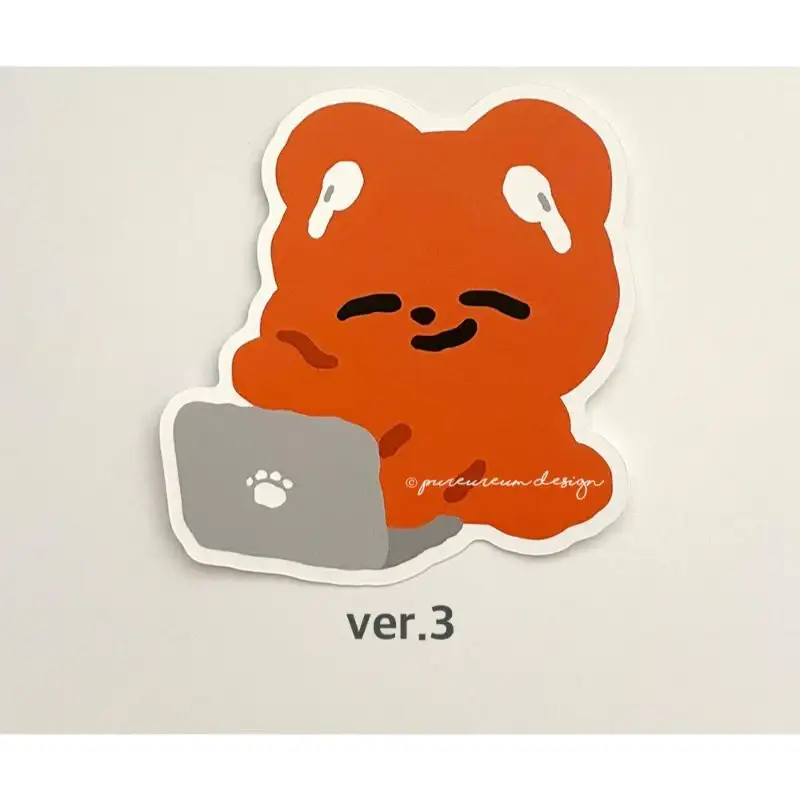 Pureureumdesign - Cupid Bear Study Removable Piece Sticker - Image 10