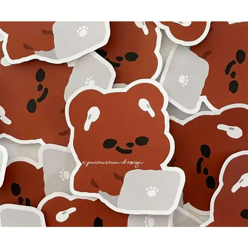 Pureureumdesign - Cupid Bear Study Removable Piece Sticker - Image 4
