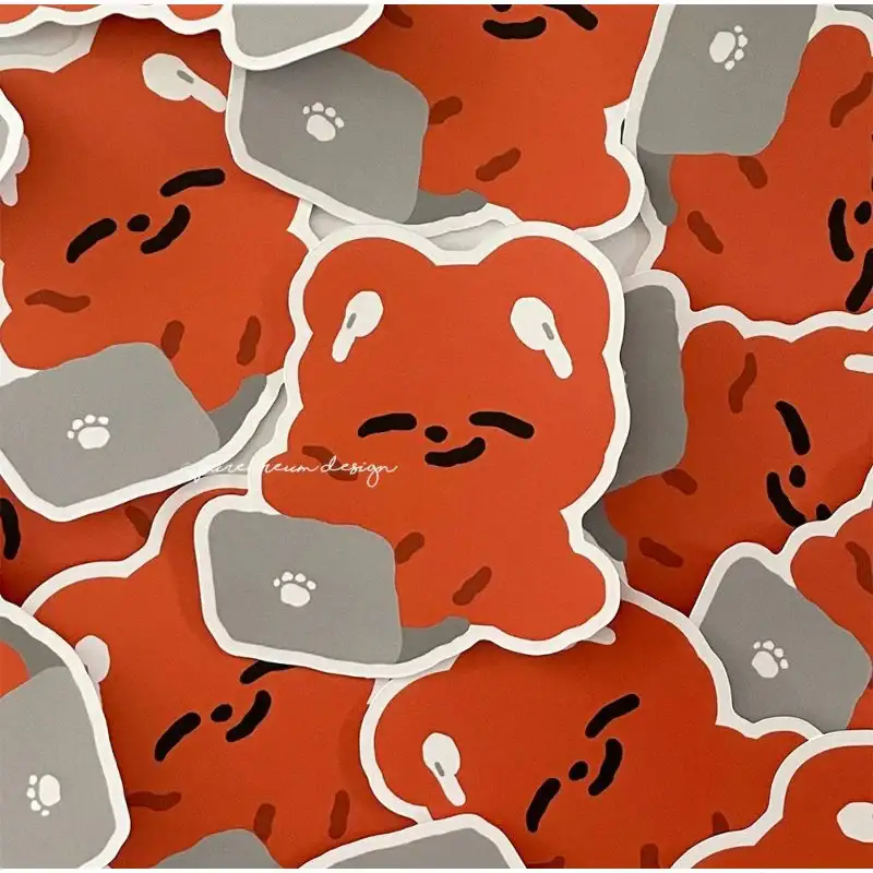 Pureureumdesign - Cupid Bear Study Removable Piece Sticker - Image 5