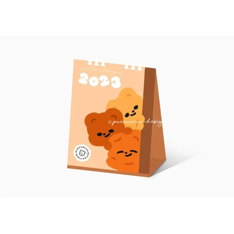 Pureureumdesign x 10x10 - 2023 Cupid Bear Desk Calendar - Image 5