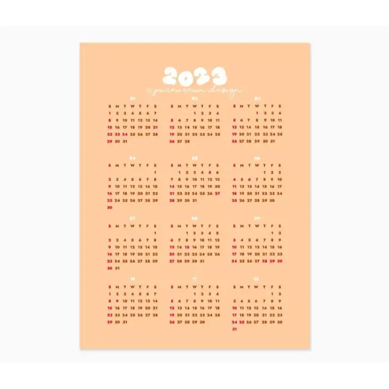 Pureureumdesign x 10x10 - 2023 Cupid Bear Desk Calendar - Image 6