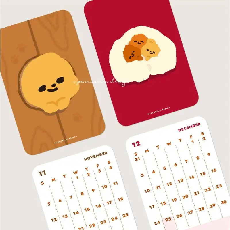 Pureureumdesign x 10x10 - 2023 Cupid Bear Mini Card Calendar - Image 3