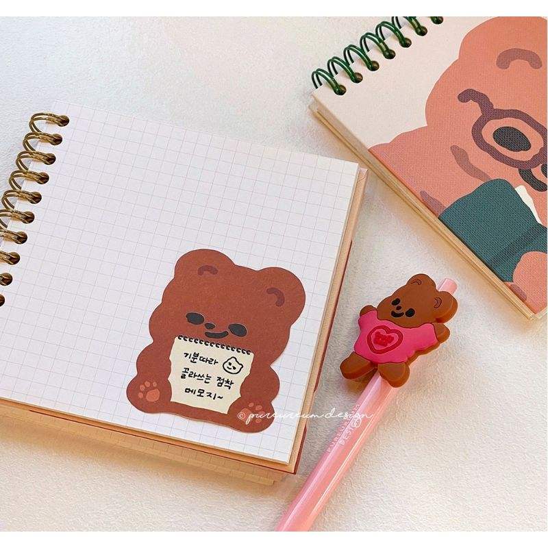 Pureureumdesign x 10x10 - Cupid Bear Sketchbook Sticky Notes - Image 2