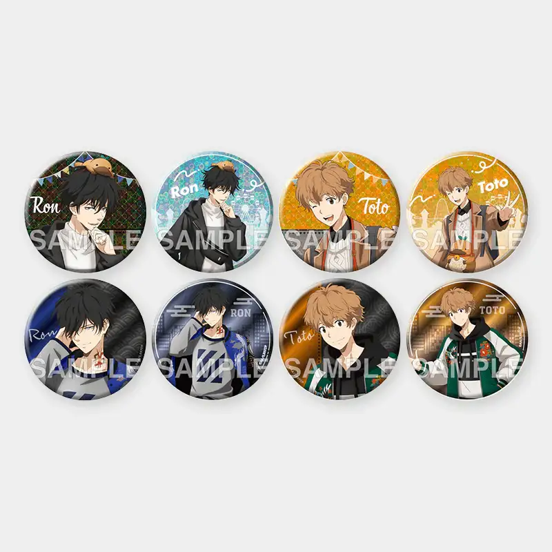 Ron Kamonohashi's Forbidden Deductions x ANIPLUS - Kirakira Can Badge Collection Kamonohashi Land & Sukajan ver. BOX