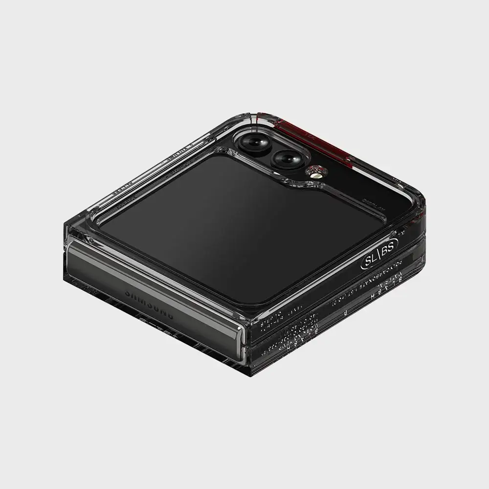 SLBS - Black Tag Flat Case Clear Phone Case (Galaxy Z Flip5) - Image 2