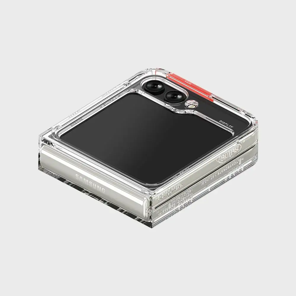 SLBS - Tag Flat Case Clear Phone Case (Galaxy Z Flip5) - Image 3