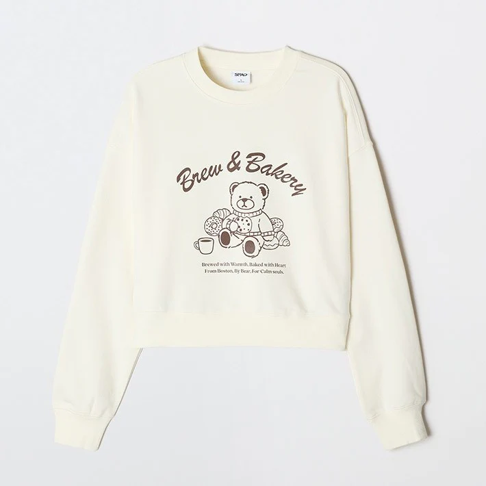 SPAO - Sweet Bear Crop Sweatshirt