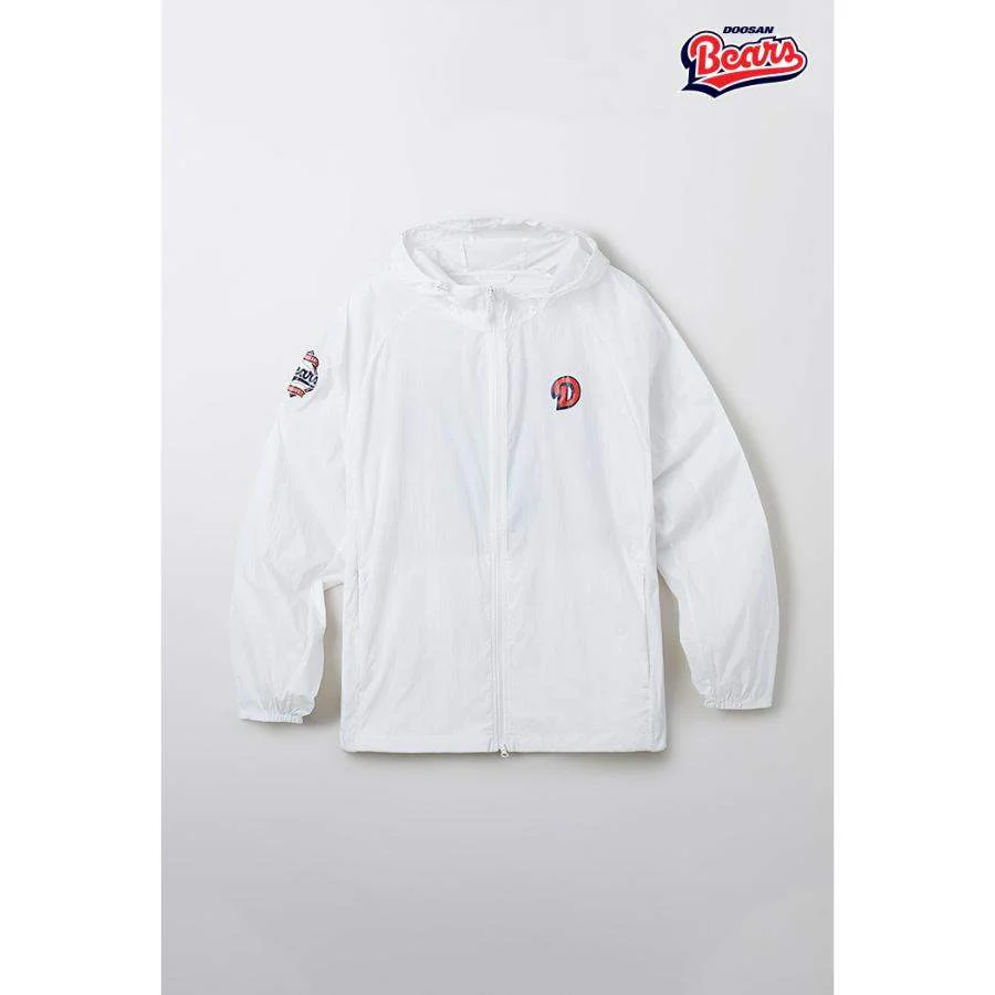 SPAO x Doosan Bears - Light Packable Windbreaker (White)