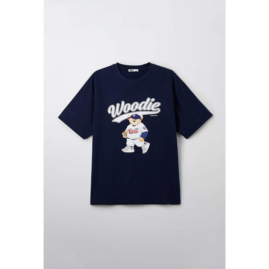 SPAO x Doosan Bears - Short Sleeve T-Shirt (Navy) - Image 2