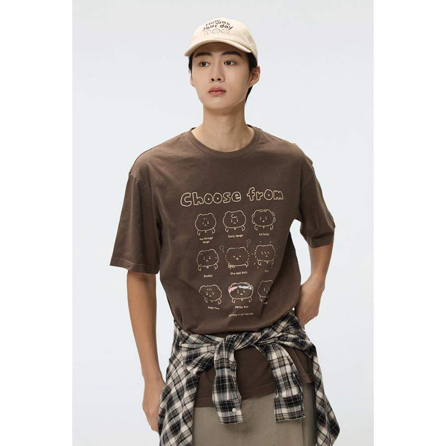 SPAO x Manggeureojin Gom - Choose From Brown Short Sleeve T-Shirt