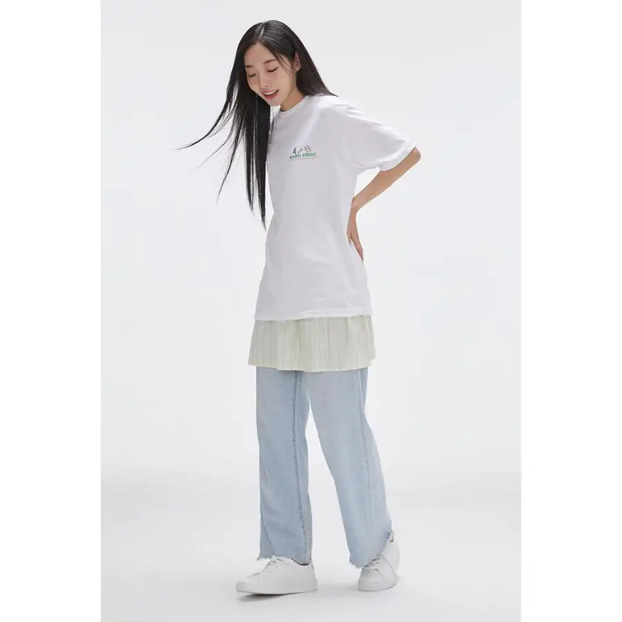 SPAO x Maru is a Puppy - Welcome to Marune Fruit Shop Short Sleeve T-Shirt (White) - Image 3