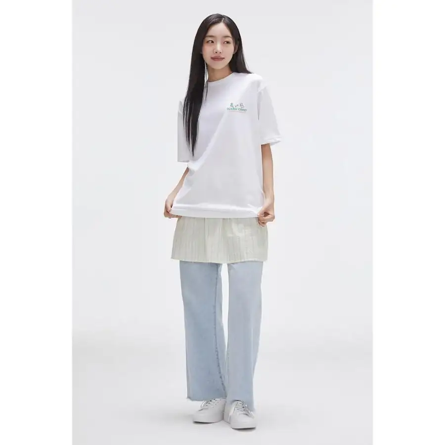 SPAO x Maru is a Puppy - Welcome to Marune Fruit Shop Short Sleeve T-Shirt (White) - Image 4