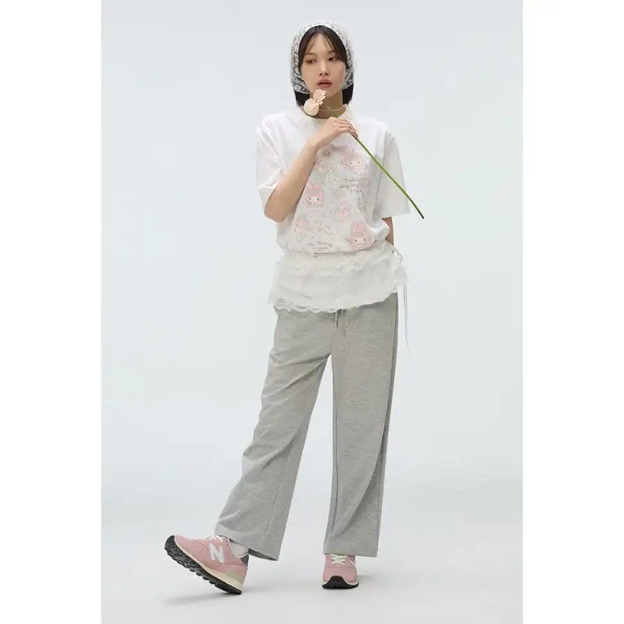 SPAO x My Melody - 50th Anniversary Short Sleeve T-Shirt (White) - Image 2
