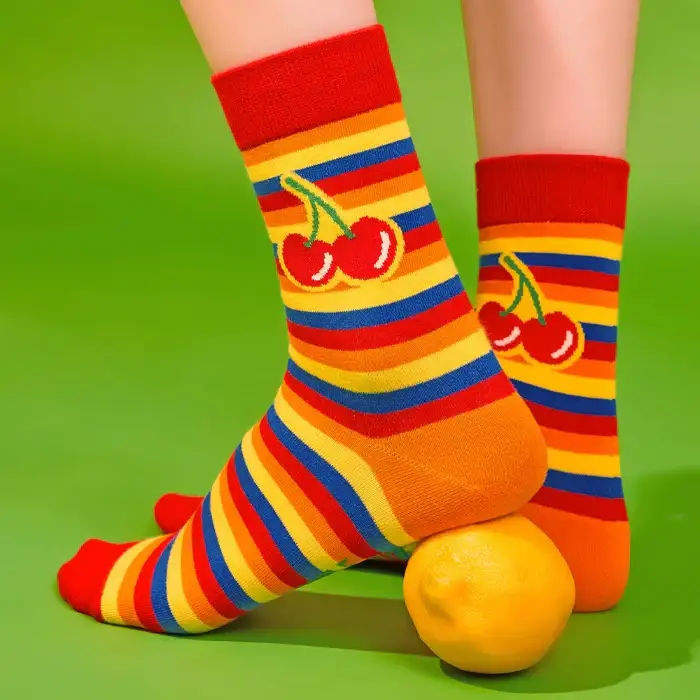 Wiggle Wiggle - Cherry Patterned Socks - Image 2
