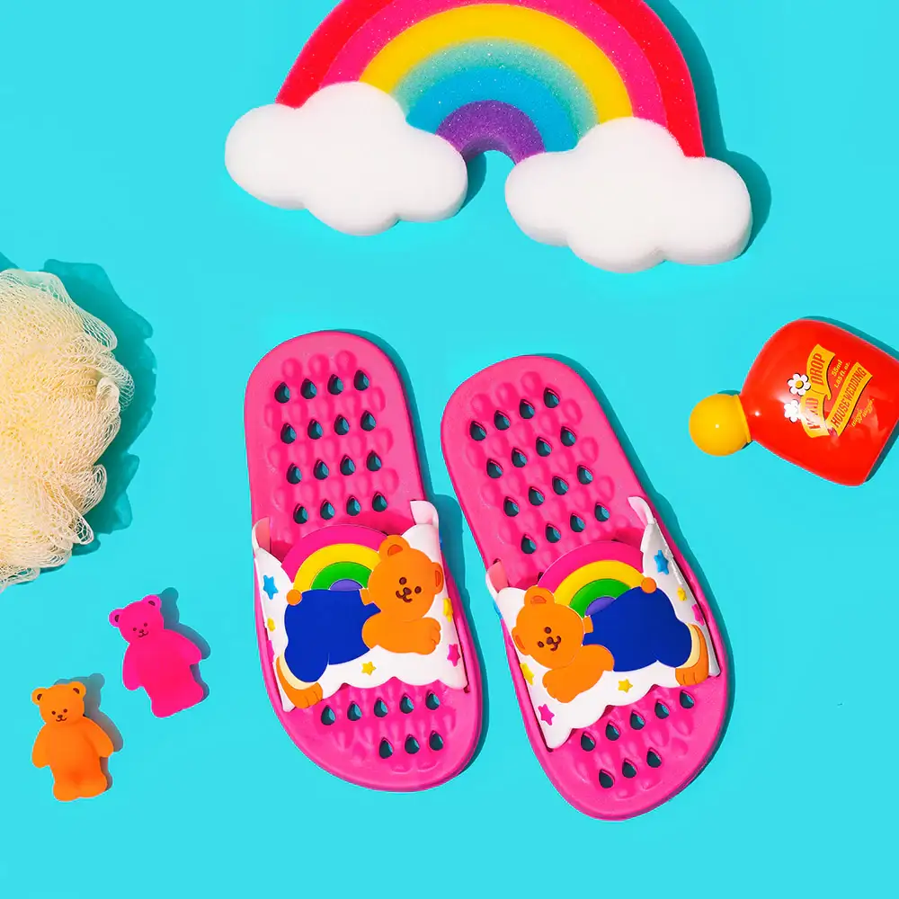 Wiggle Wiggle - Cloud Bear Kids Bathroom Slippers - Image 2