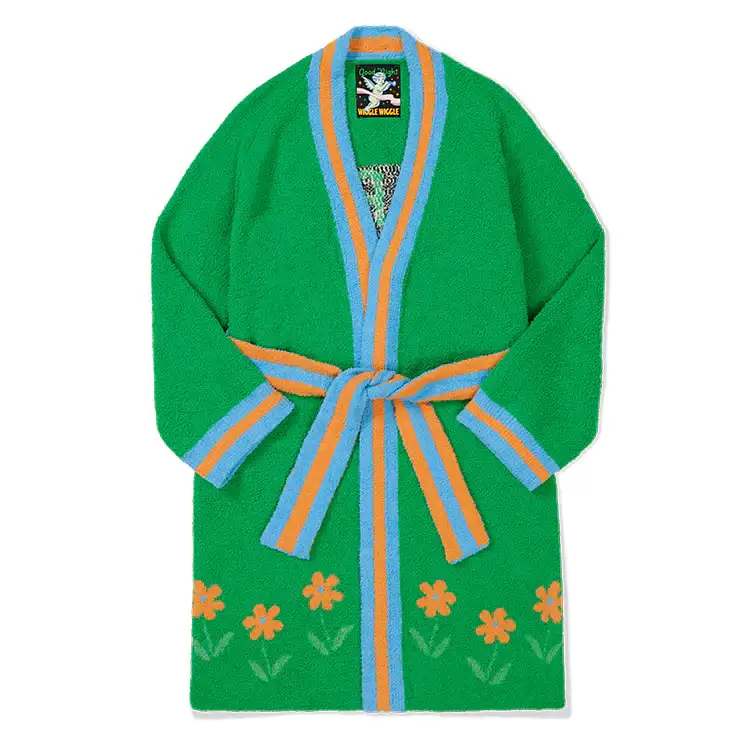 Wiggle Wiggle - Don't Panic Green Lounge Robe - Image 4