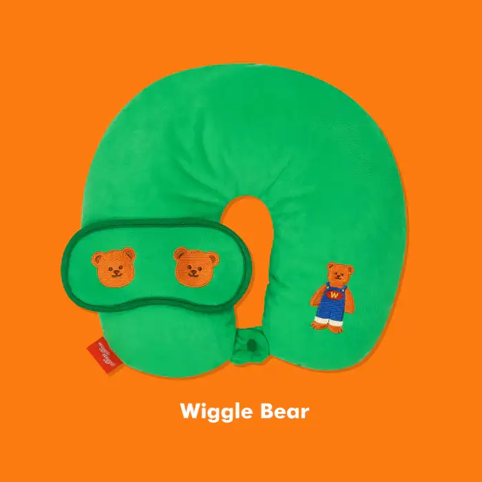 Wiggle Wiggle - Travel Neck Pillow & Eye Pad Set - Image 5