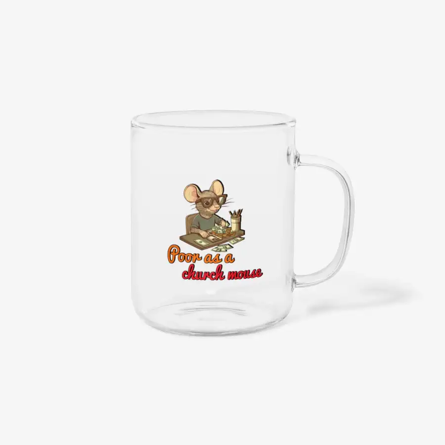Woori Doori - Rat with Flowers Glass Mug - Image 4