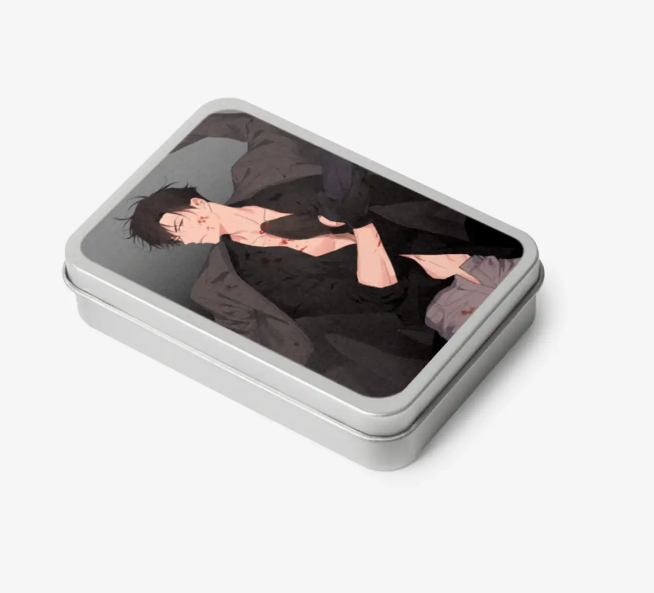 Yours To Claim - Mafia Teen Case / Photocard Case Silver Hinged Tin Box (Small) - Image 3