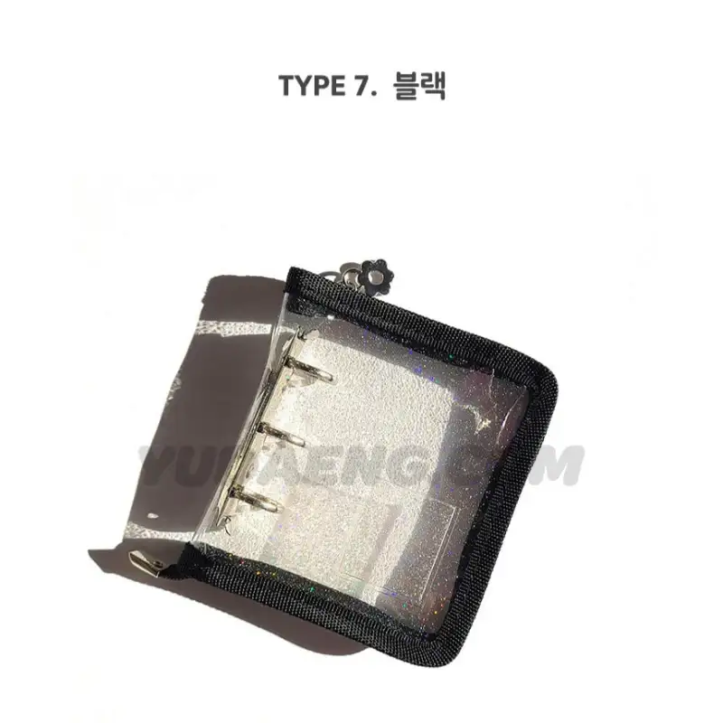 Yudaeng - Glitter Mini 3 Holes Diary Zipper Pouch Cover - Image 8