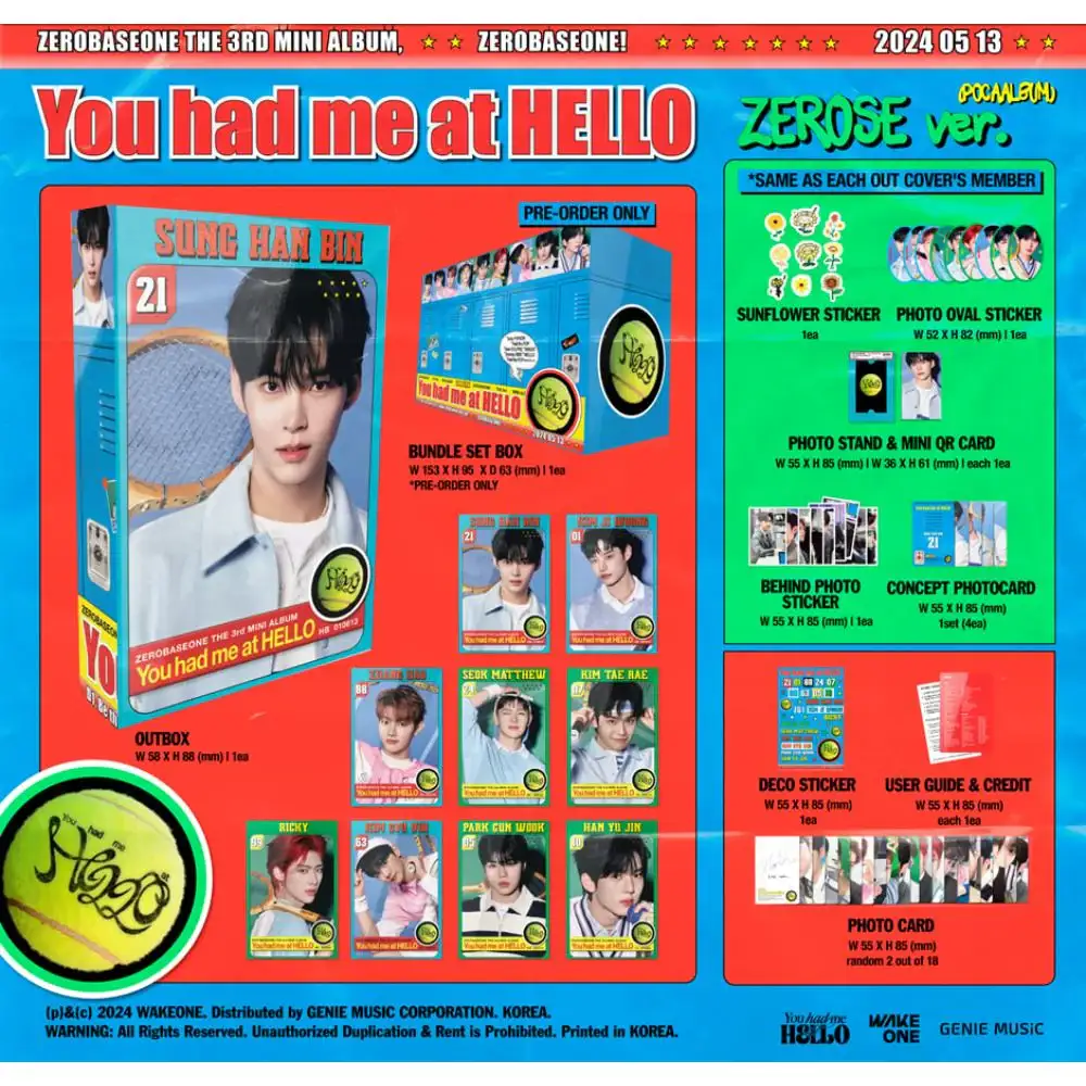 ZEROBASEONE - You had me at HELLO : 3rd Mini Album (ZEROSE Version - POCA Album) - Image 2