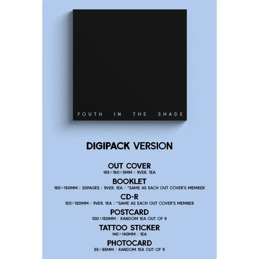 ZEROBASEONE - Youth in the Shade : 1st Mini Album (Digipack Version) - Image 2